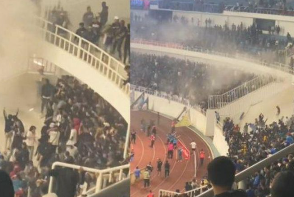 Kerusuhan Suporter Mengganggu Jalannya Laga Voli